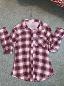 Plaid button down shirt