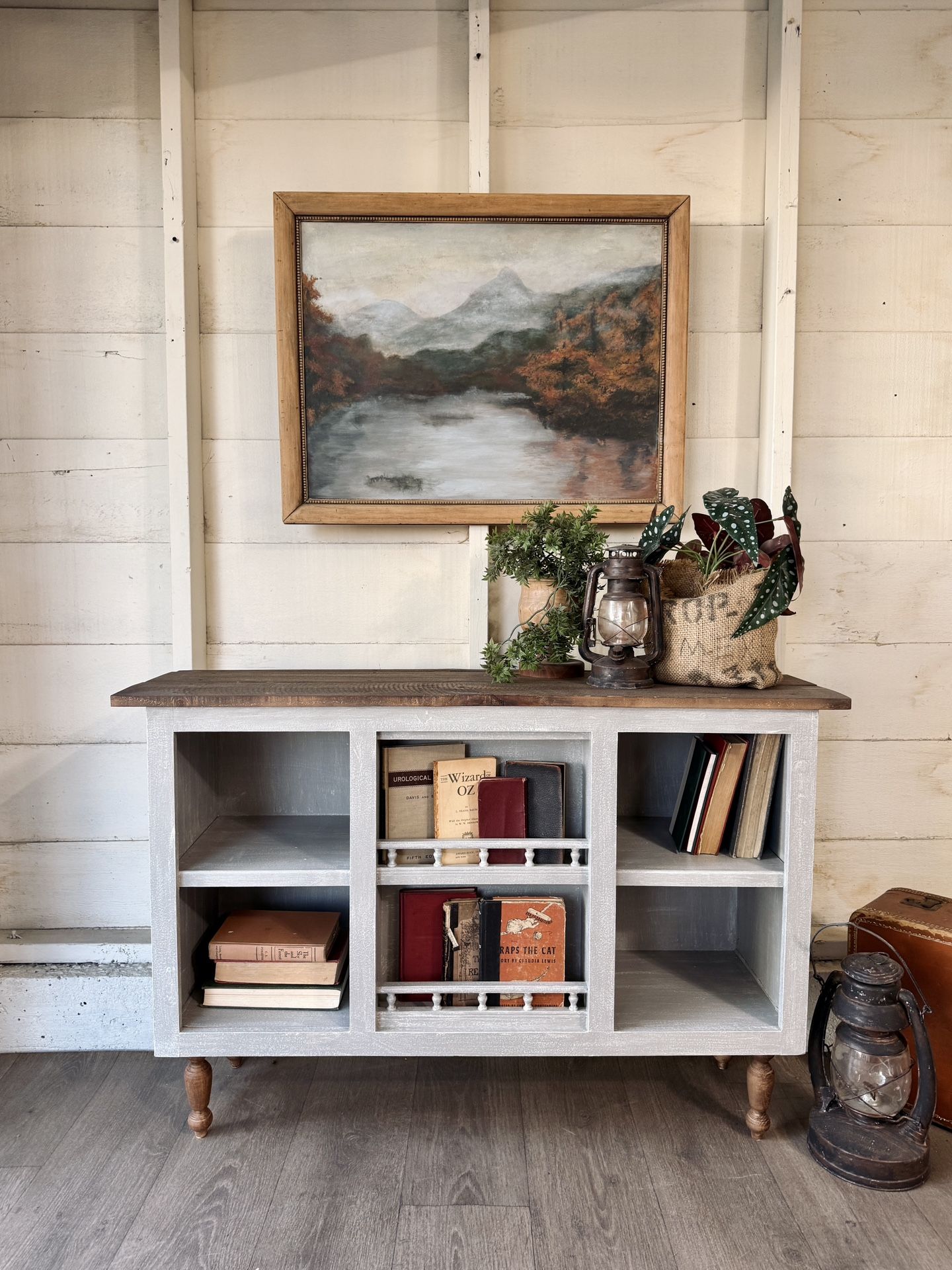 Rustic Farmhouse Console Cabinet, Tv Stand, Entryway Cabinet, Bookcase