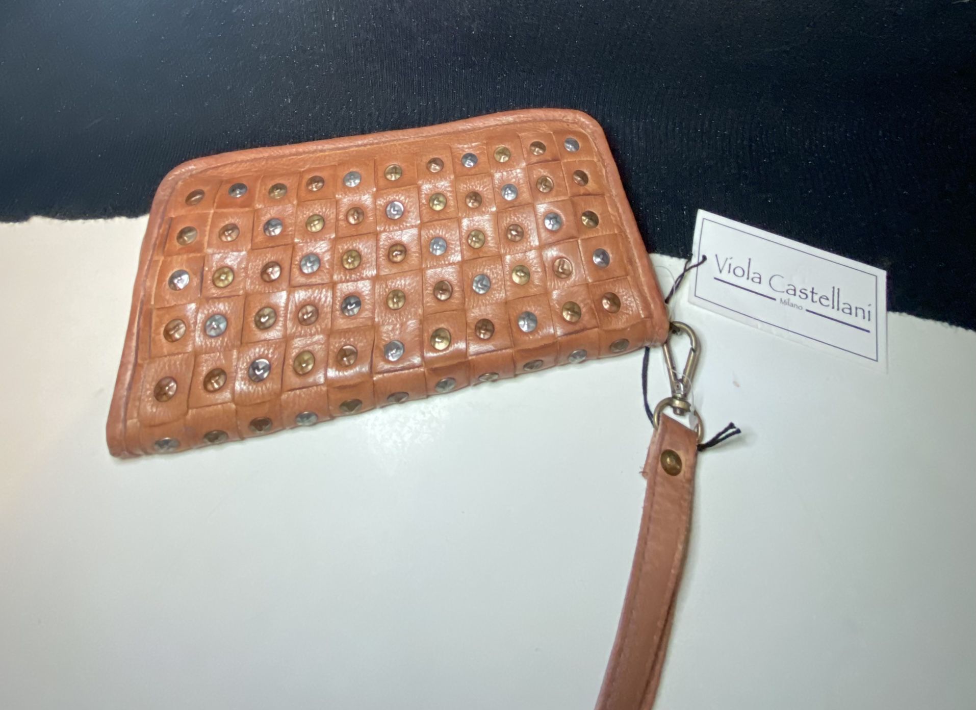 Leather studded Wallet - NWT