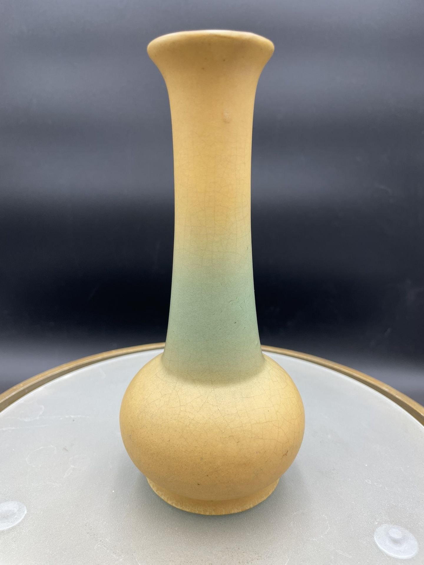 Vintage European 7” Art Pottery Vase 4 F 