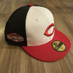 Cincinnati Reds New Era Fitted Hat All Star Patch Size 7 1/2