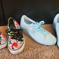 Pumas, Vans Womans 7.5