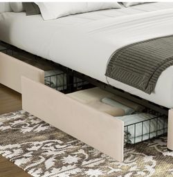 Full Size Bed Frame with  storage
