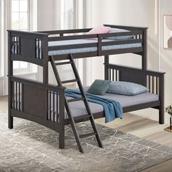 Brand New Grey Twin/Full Bunk Bed