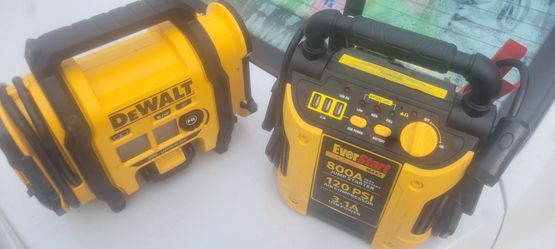 EverStart Maxx 1000 Peak Amp Jump Starter with 120 PSI Compressor, Pivoting LED & 20V MAX Cordless Electric Portable Inflator (Tool Only)