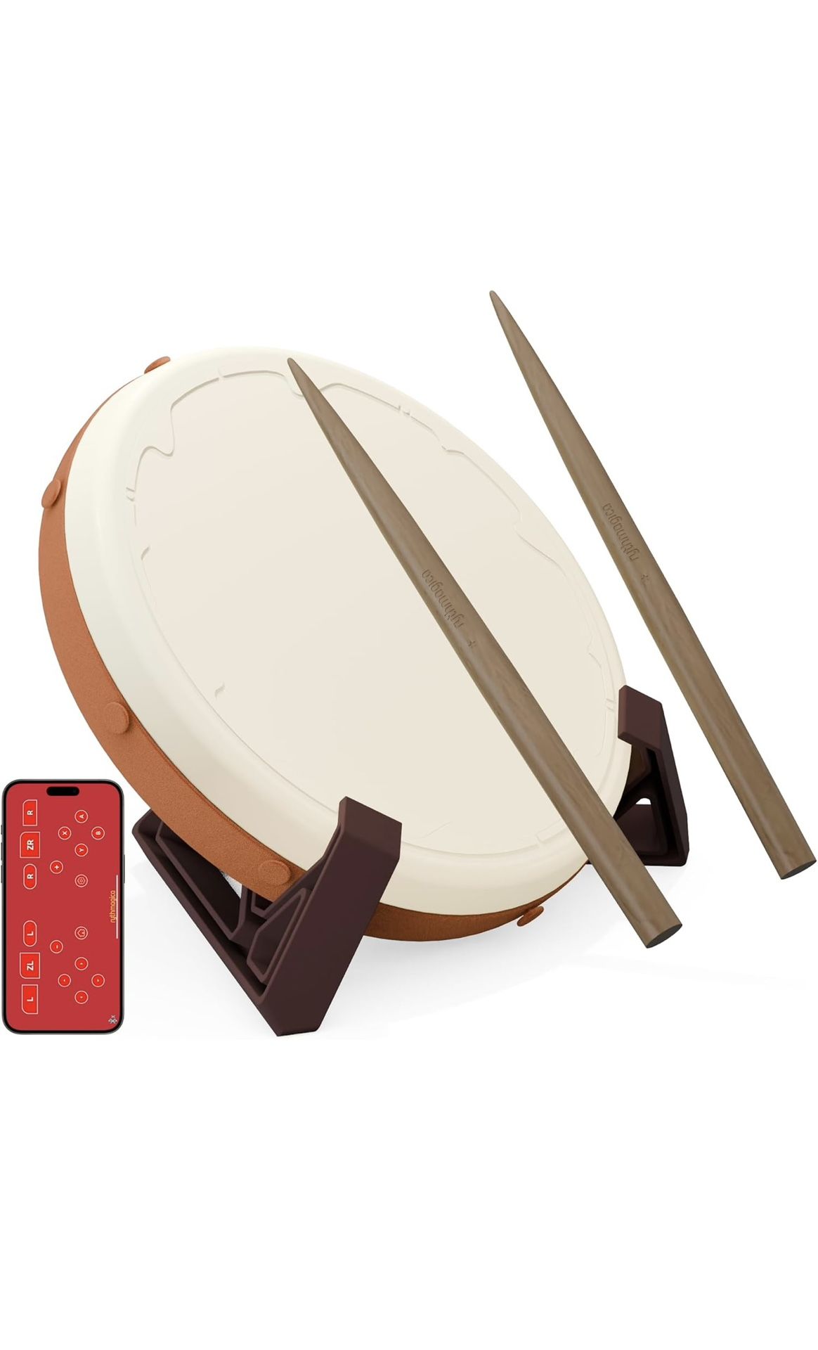 Rythmagica TDC10 Pro Taiko Drum Controller for Game Consoles, for Switch,PC,PS4,Xbox,Wii, Less Noise,High Sensitivity,Precise,Arcade Level (Brand New)