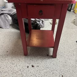Little red Nightstand /end Table