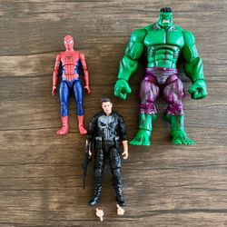 Hasbro Marvel Legends Spider-Man Hulk Punisher Figure Toy Lot
