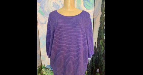 Purple Metallic Tunic Top