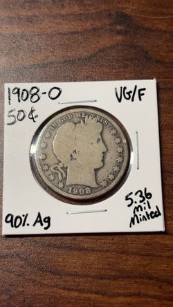 1908-O Barber Half Dollar, VG/F!