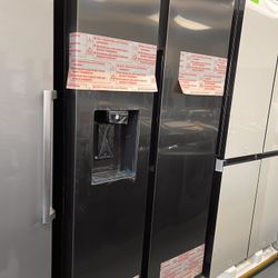 36 in. 27.4 cu. ft. Side by Side Refrigerator in Fingerprint-Resistant Stainless Steel, Standard Depth