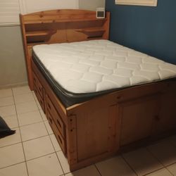 Full Size Bed Frame With Storage 