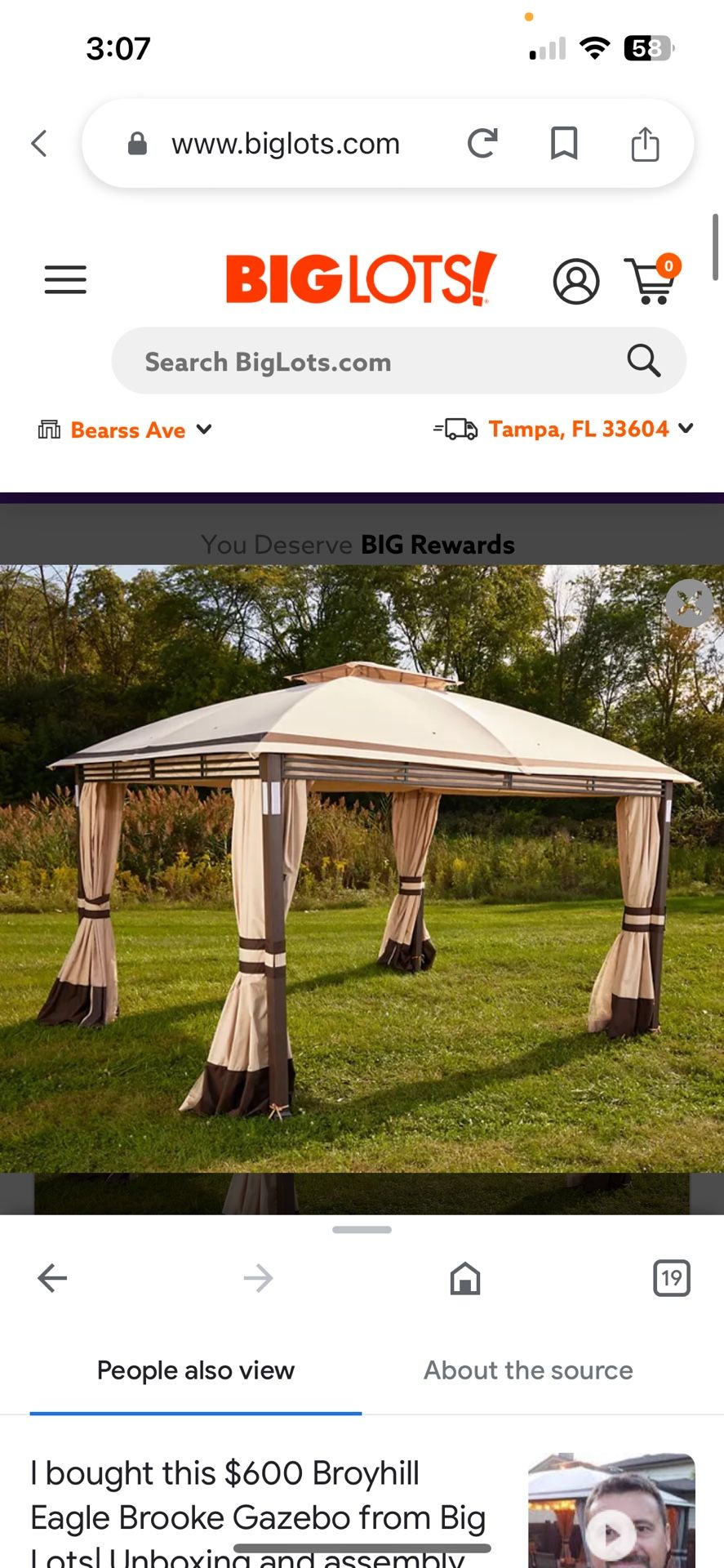 New in Box 11x13 Soft Top Gazebo by Crestfield