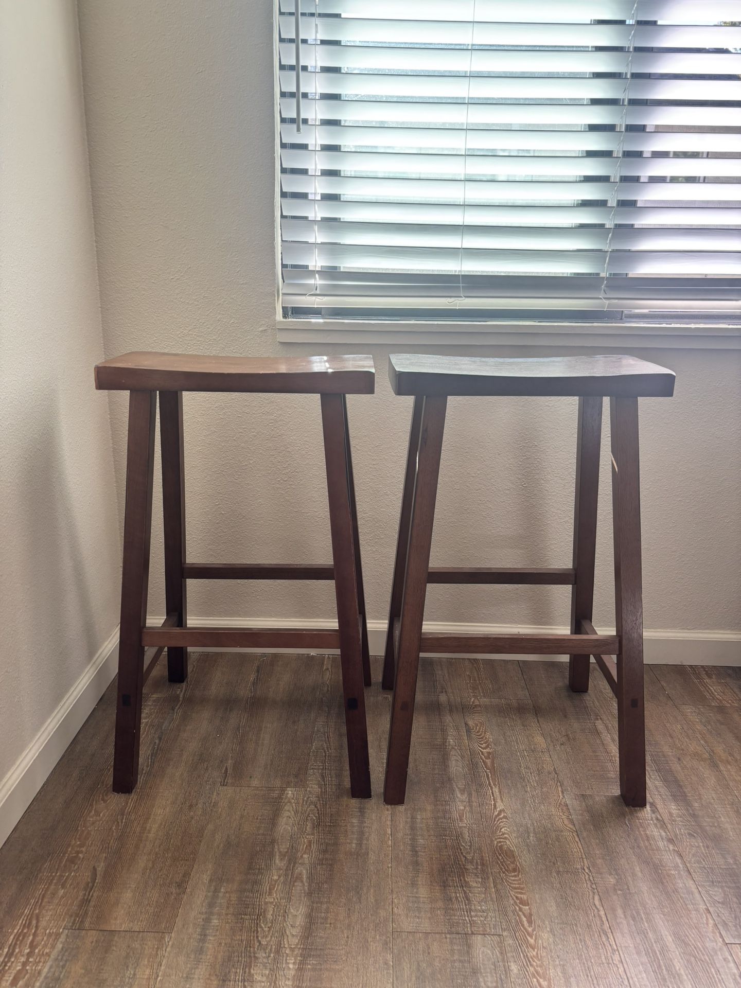 Set Of Wooden Bar Stools 29 “ Tall