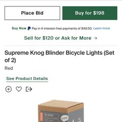 Supreme Knog Blinder Bicycle Lights for Sale in Norco, CA - OfferUp