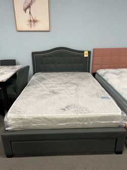 Gray Full Bed Frame
