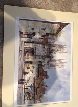 Watercolor painting numbered print