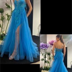 New With Tags Tulle & Glitter Corset Bodice Formal Formal Dress & Prom Dress $239