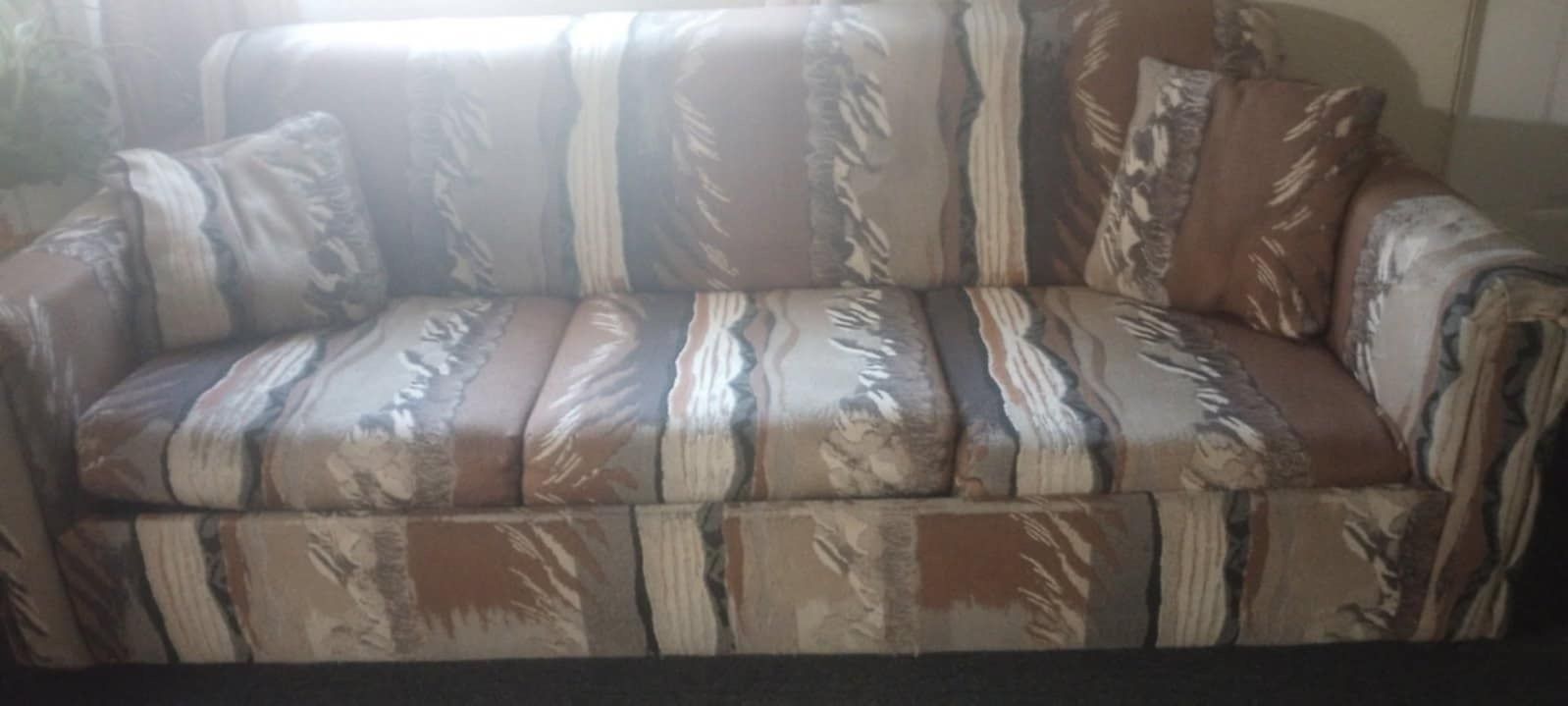 bed/sofa and a fridge