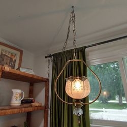 Vintage Hanging Lamp, Plug In