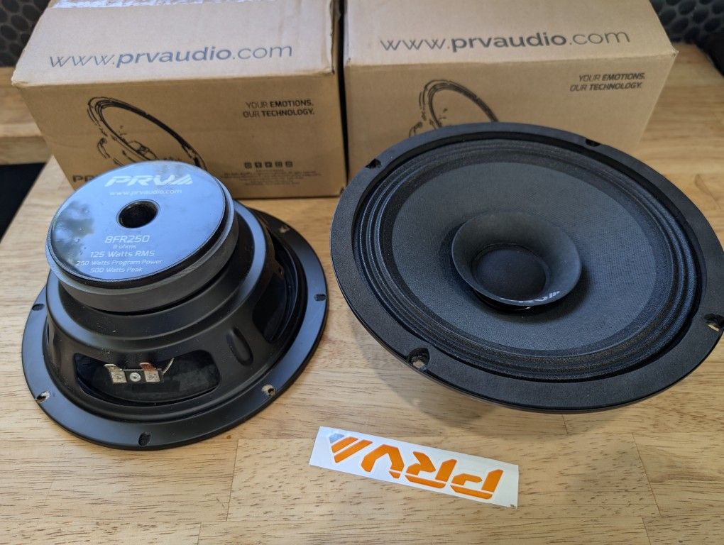 PRV 8FR250 8" Car Full range dual cone drivers