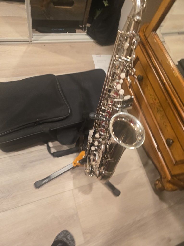 BABYCE Student Saxophone Alto EB Tune Saxophone Brass Nickel Plating Music Instrument E-Flat Sax with Case Accessories