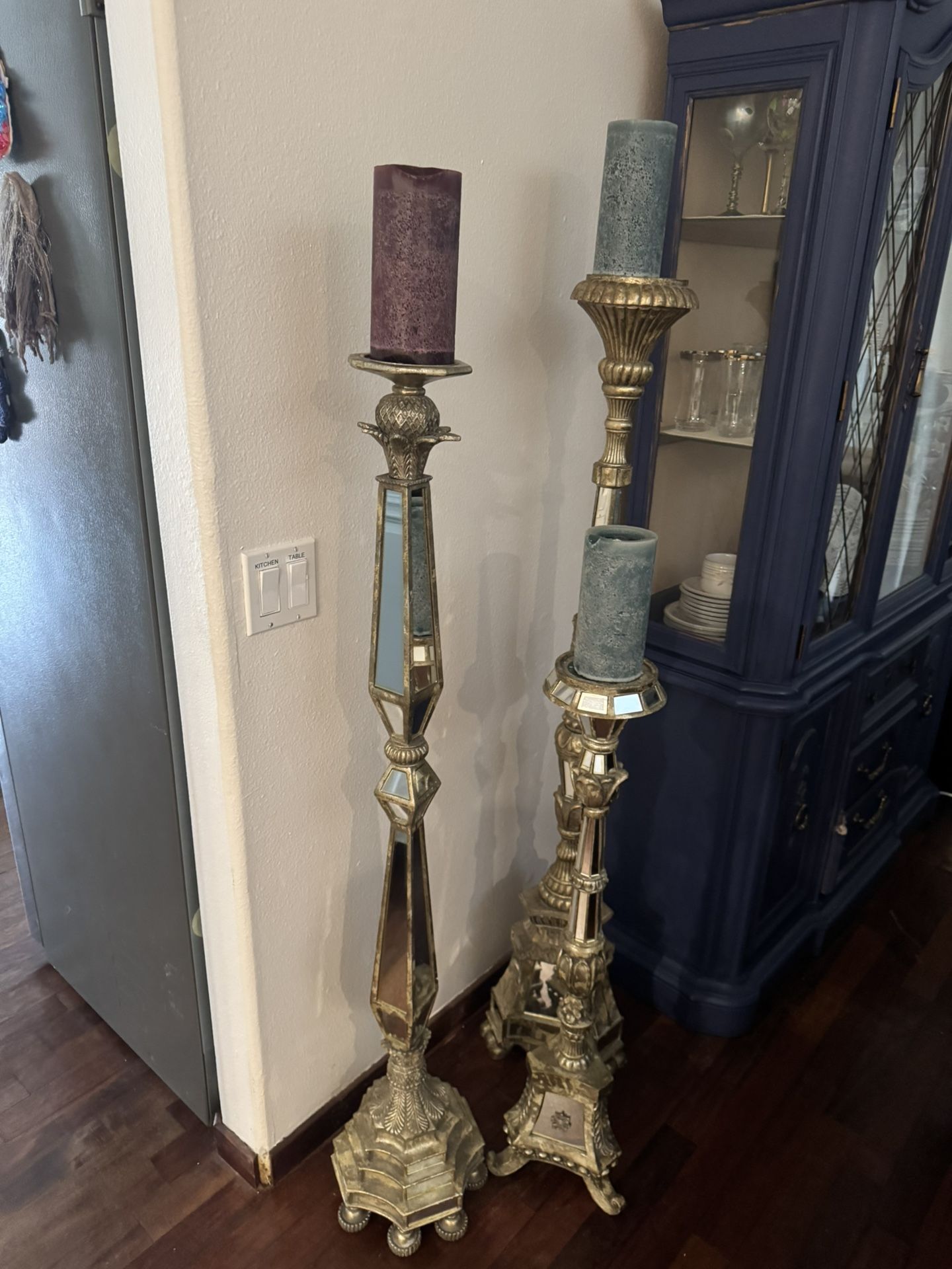 Mirror candle pillars $200 for all 3