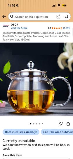 Teapot with Removable Infuser