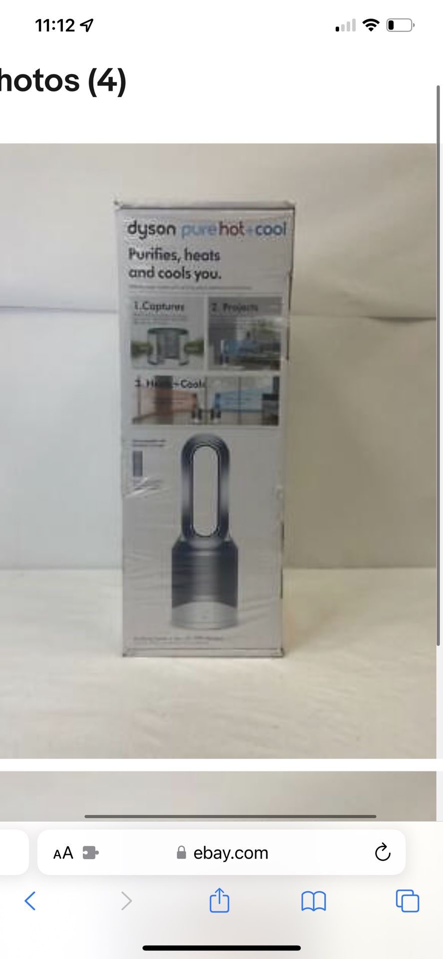 Dyson Hot+Cool Air Purifier Heater And Fan- New In Box