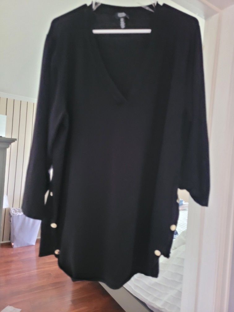 Jones of New York Black Tunic - Women's XL