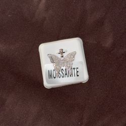 925 Silver Butterfly Charm Moissanite