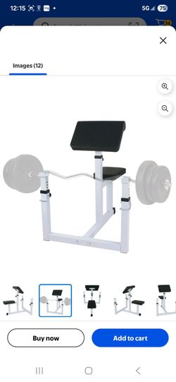 Arm Curl Weight Bench Adjustable Commercial Preacher Seated Dumbbell