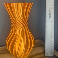 Dry flower pink-orange vase