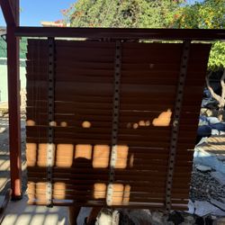Brown Vintage Wood Curtains