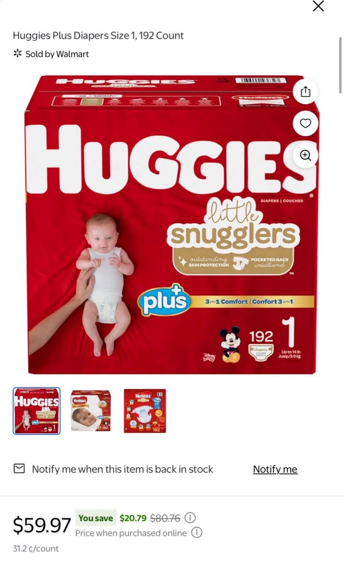 Huggies Size 1