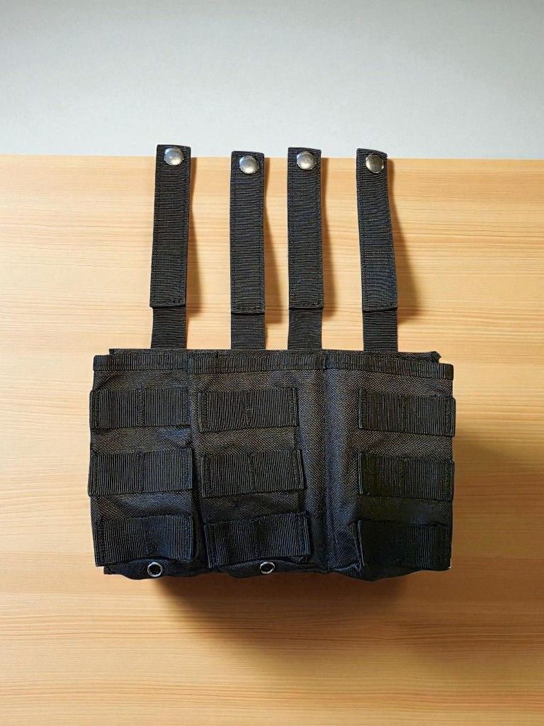 Triple Mag Pouch Black Molle 5.56