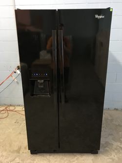Black Whirlpool Side By Side Refrigerator