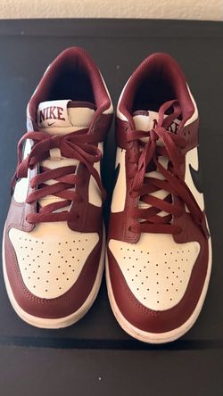 Nike Dunk Low Burgundy/White/Black – Size 7Y / Women’s 8.5 – Very Good Condition