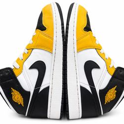 Jordan 1 Mid SE yellow trainers Size 5 Y(6.5W) #sneakers #lifestyle