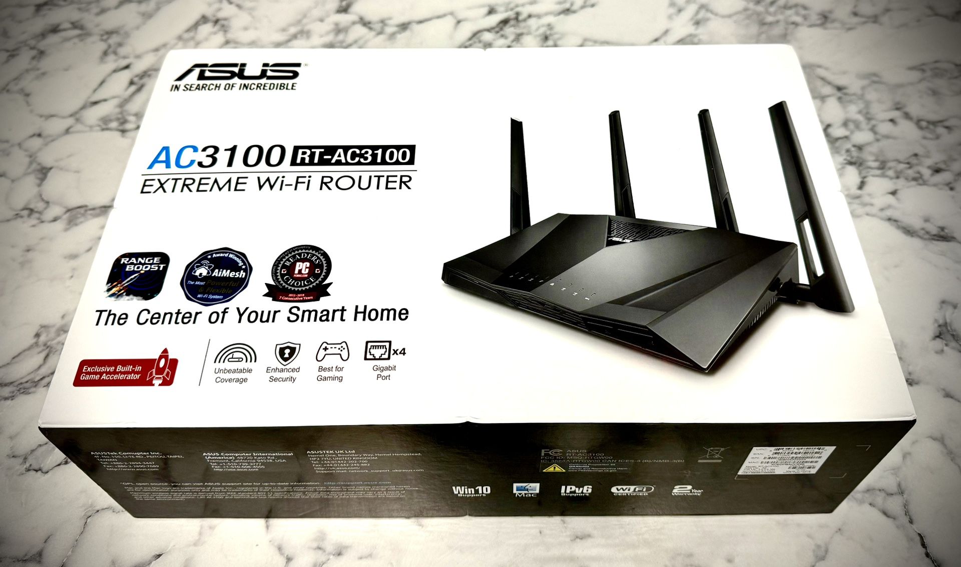 ASUS AC3100 (RT-AC3100) Extreme WiFi Gigabit Router / Repeater / FTP Server / Print Server / HDD Sharing / 3G/4G Sharing