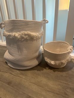 Pillowfort matching rope baskets
