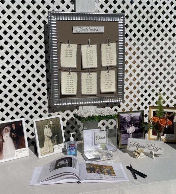 Wedding Bridal Shower Seating Chart Framed Handmade Hand Painted Hanging
