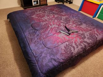 Queen Purple Floral Paisley Gothic Comforter Bedding Set