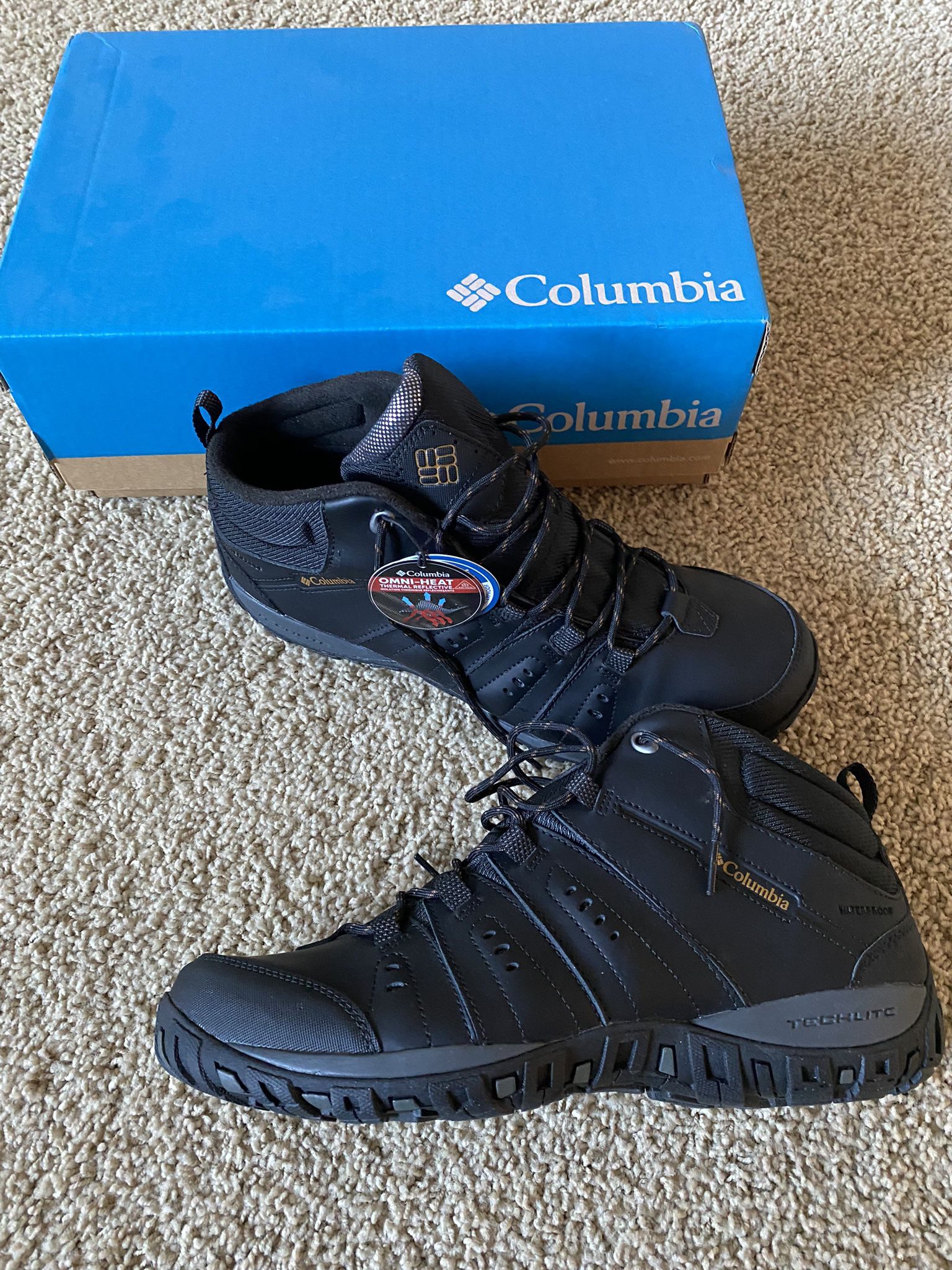 New Mens Columbia Omni Heat Boots