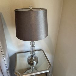 2 Crystal And Gray Lamps