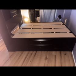 Ireland Wood Frame Platform Bed (Full-Size) w/ Built-In Storage