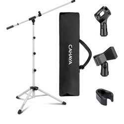 Microphone Stand Tripod Boom Arm Floor Mic Stand with Carrying Bag and 2 Mic Clips for Singing Performance Wedding Stage and Mic Mount White

BOX DAMA