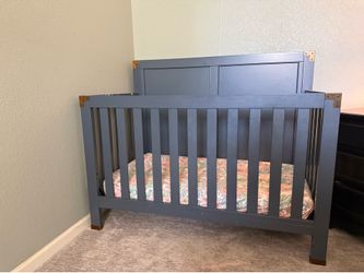 Blue crib - baby relax convertible crib