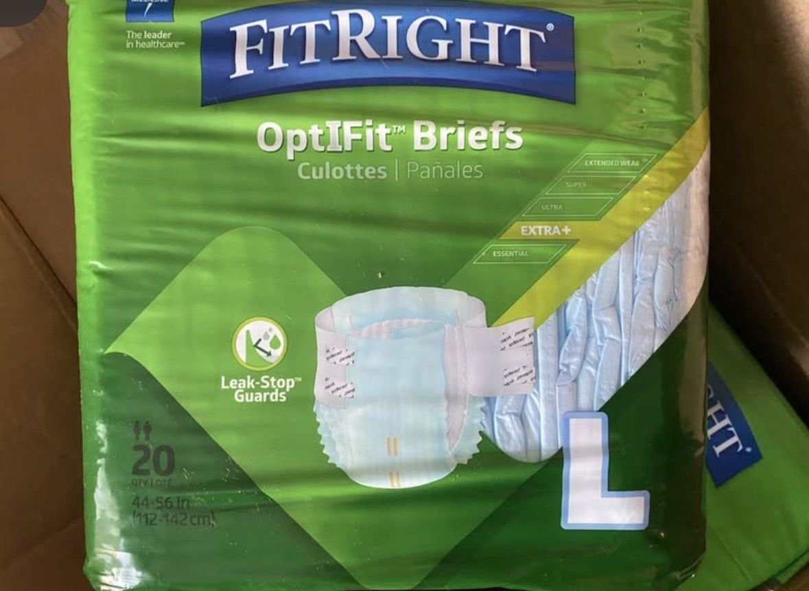 FitRight Tabbed 20 Ct Large Adult Diapers