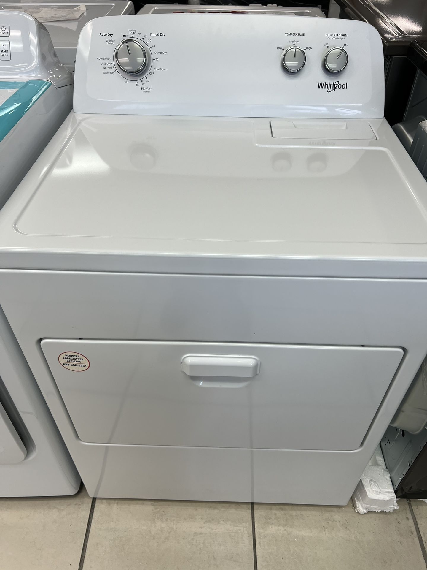 Whirlpool electric dryer 